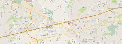 Map showing the location of Dermatology of Virginia at 3930 Pender Drive, Fairfax, Virginia, near Interstate 66 and US-50